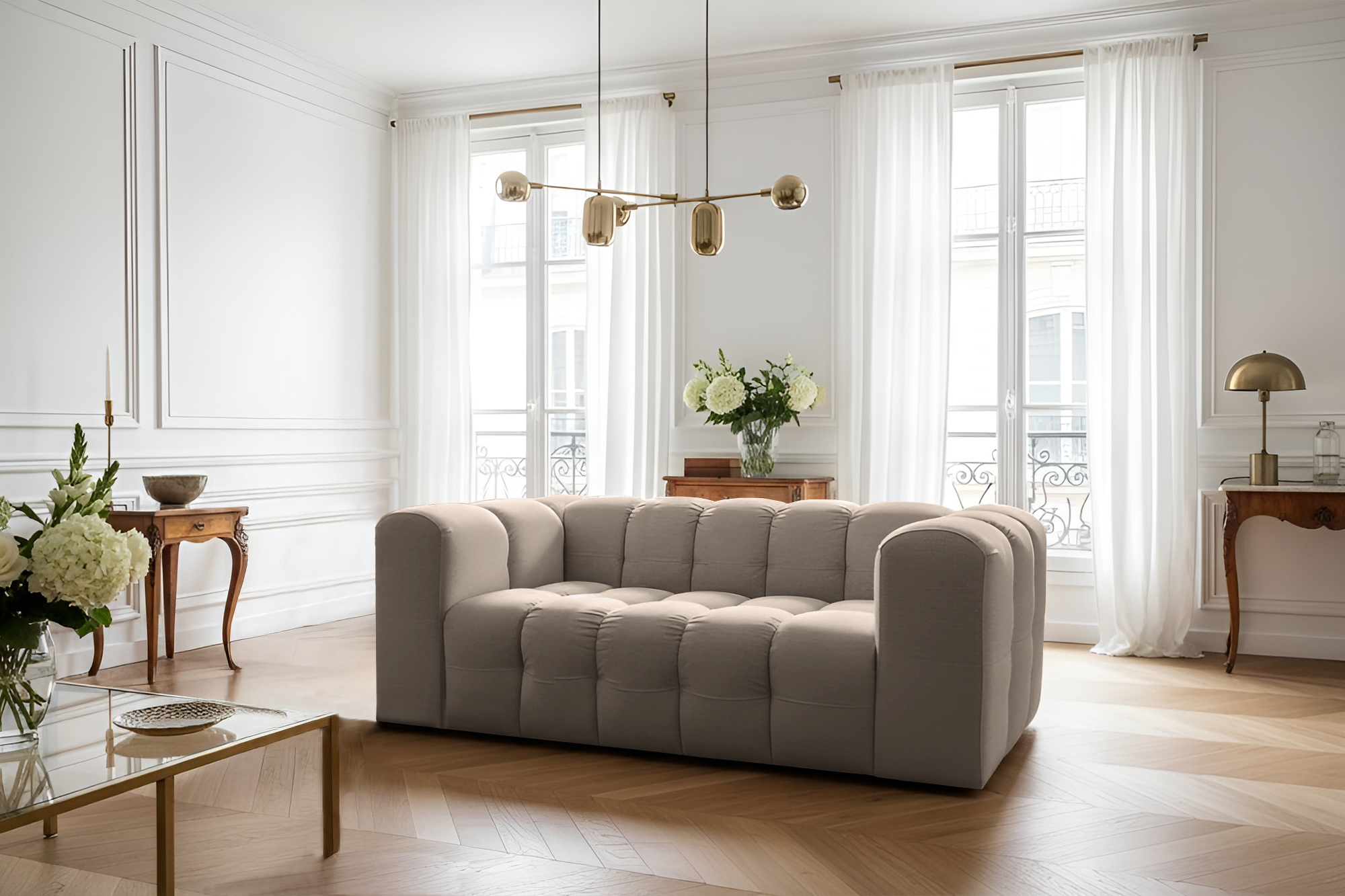 Baloo Sofa 2-Sitzer Taupe Tiffany